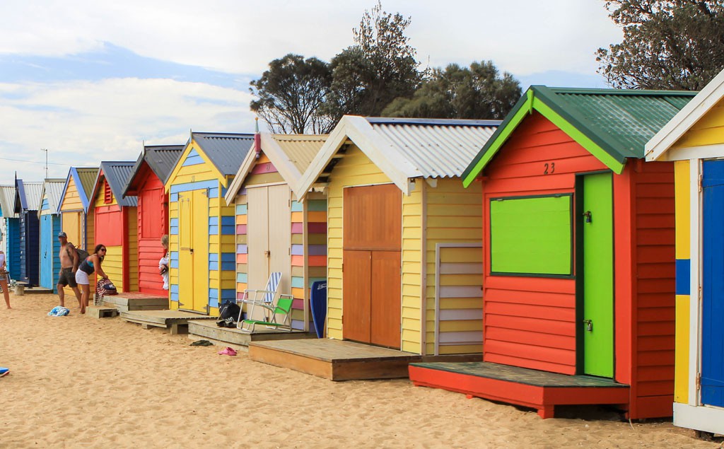 Estas bodegas en Brighton Beach están construidas hace más de un siglo y cada una está pintada de diferente color y muy bien mantenidas. 